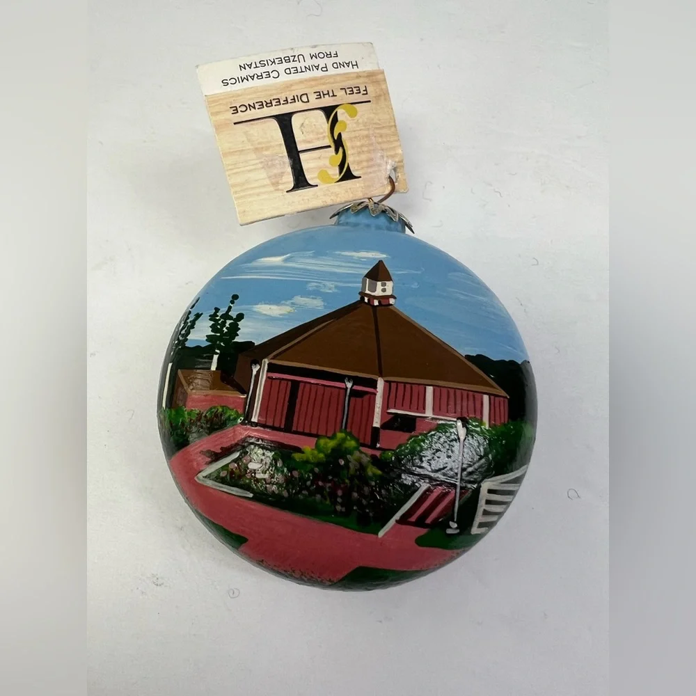 H Feel the difference, Hand Painted Wisconsin Historic ornament with‎ tags